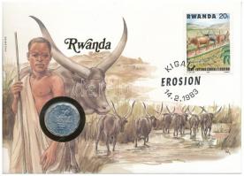 Ruanda 1970. 2Fr felbélyegzett borítékban, bélyegzéssel, német nyelvű leírással T:1 Rwanda 1970. 2 Francs in envelope with stamp and cancellation, with German description C:UNC