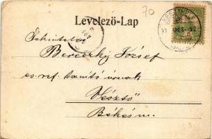 1904 Keszthely, Kossuth Lajos utca, üzletek. Nádai Ignác kiadása (EK)