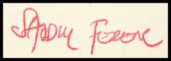 Sajdik Ferenc (1930- ) Kossuth-díjas grafikus, karikaturista autográf újévi üdvözlő sorai és aláírás...