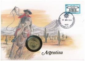 Argentína 1993. 50c felbélyegzett borítékban, bélyegzéssel T:1  Argentina 1993. 50 Centavos in envelope with stamp and cancellation C:UNC
