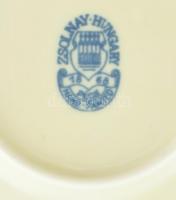 Zsolnay pillangó mintás tálka. Kézzel festett, jelzett hibátlan. 8,5 cm