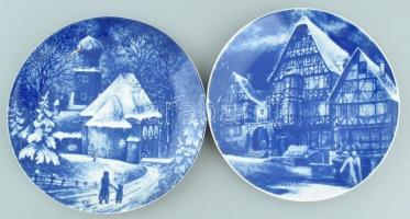 2 db Royal Bavaria Kochel am See, Miltenberg fali tányérok. Matricás, jelzett, hibátlan.d: 19 cm