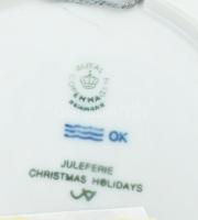 Royal Copenhagen karácsony 1986, dísztányér, Máz alatti kék festéssel, jelzett, hibátlan.d: 17,5, cm