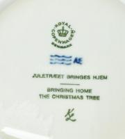 Royal Copenhagen karácsony 1980, dísztányér, Máz alatti kék festéssel, jelzett, hibátlan.d: 18, cm