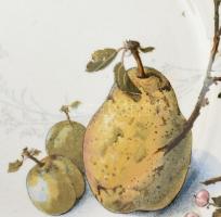 3 db Villeroy & Boch gyümölcs mintás fajansz tányér. Falra akaszthatók. Matricás, jelzett, hibát...