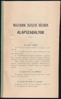 1890 Magyaro Egylete Bécsben alapszabálya 8 p