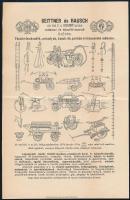 cca 1890 Geittner és Rausch tűzoltószerek illusztrált reklám nyomtatvány