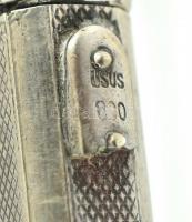 Ezüst(Ag) ceruza, jelzett, sérült, h: 11,5 cm, bruttó: 15,4 g