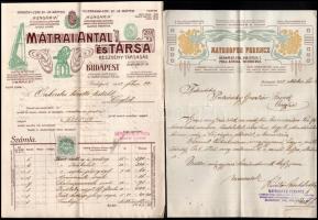 1896-1925 3 db fejléces számla Cegléd, Budapest Mayrhoffer, Sebők Béla papírkereskedés, stb