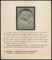 1916 I. világháború emlékplakett bizottság felhívása a plakett képével + boríték