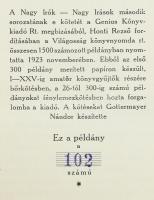 Antonio Fogazzaro: Leila. Ford.: Honti Rezső. Nagy Írók - Nagy Írások. II. sor. VIII. köt. Bp., 1923...