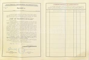 1928 Az Angolországi Propaganda Nagybizottság gyűjtőíve a View of Trianon's Hungary c. műre. 4 ...