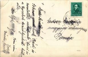 1937 Etyek, esküvői menet a templom előtt. photo (EK)