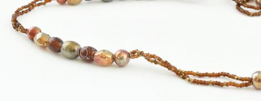 Barna gyöngy nyaklánc