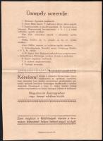 1920 A Szabadság téri irredenta szoborcsoport leleplezésére szóló illusztrált meghívó 6p