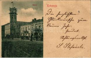 1901 Kolomyia, Kolomyja, Kolomyya, Kolomea; Ratusz / town hall (small tear)