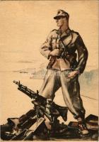 Feldpost / Második világháborús német katona őrségben / WWII German military, soldier s: Franz Trenk