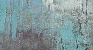 Jelzés nélkül: Viharos táj. Olaj, falemez. 32,5×34 cm