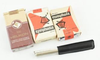 1 db Helikon és 2 db Symphonia cigaretta + 1 db tölthető öngyújtó