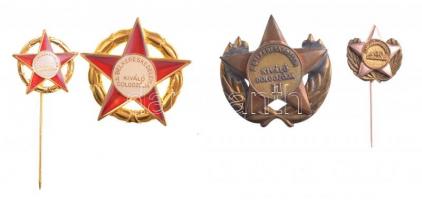 ~1950-1970. A Belkereskedelem Kiváló Dolgozója Br és műgyantás, aranyozott Br kitüntetés miniatűrrel, eredeti tokban (2xklf) T:1-
