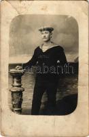 1913 Az SMS Adria matróza műtermi felvételen / K.u.K. Kriegsmarine / WWI Austro-Hungarian Navy, mariner of SMS Adria. photo (EB)