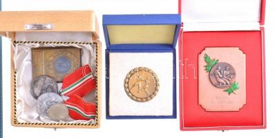 ~1960-1970. 6db klf ökölvívó díjérem, díjplakett, közte tokos is T:1--2