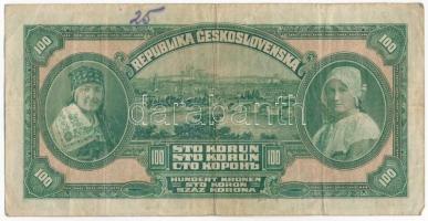 Csehszlovákia 1920. 100K T:III
Czechoslovakia 1920. 100 Korun C:F
Krause 17a