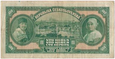 Csehszlovákia 1920. 100K T:III
Czechoslovakia 1920. 100 Korun C:F
Krause 17a