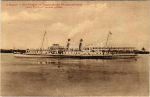 A Magyar Királyi Folyam- és Tengerhajózási Részvénytársaság (MFTR) Deák Ferenc termes gőzöse. Klösz György és fia / Hungarian passenger steamship