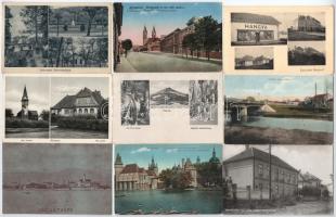 62 db RÉGI magyar város képeslap vegyes minőségben / 62 pre-1945 Hungarian town-view postcards in mixed quality
