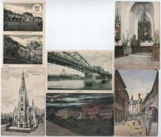 62 db RÉGI magyar város képeslap vegyes minőségben / 62 pre-1945 Hungarian town-view postcards in mi...