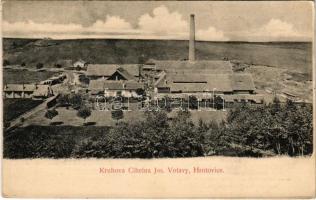 Hrotovice, Kruhova Cihelna Jos. Votavy / brickyard. Bernhard Wachtl's shop advertisement on the backside (EK)