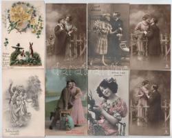 48 db RÉGI húsvéti üdvözlő motívum képeslap / 48 pre-1945 Easter greeting motive postcards