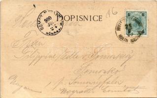 1900 Tlumacov, Cementárna, Skola, Posta / street view, cement factory, school, post office (EK)