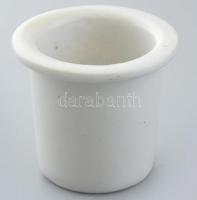 Réz asztali tintatartó porcelán betéttel, jó állapotban, 32×24 cm