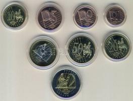 Szlovénia 2003. 1c,2c,5c,10c,20c,50c,1€,2€ "Specimen" próbaveretek, komplett sor, díszkiadásban T:1 Tanúsítvánnyal!