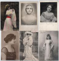 21 db RÉGI motívum képeslap vegyes minőségben: magyar színészek / 21 pre-1945 motive postcards in mi...