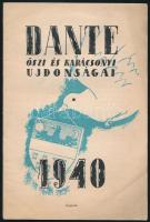 1940 Dante kiadó őszi és karácsonyi újdonságai, árjegyzék. Illusztrált, tűzött papírkötés.