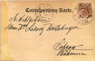 1899 Texting, Schloss Plankenstein, Thurm, Brez's Gasthaus / castle, tower ruins, inn. Art Nouv...