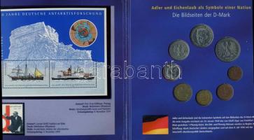 NSZK 2002. 1Pf-5M + 1c-2€ "Valutaváltás" szettben, díszkiadásban T:1