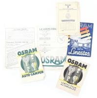 cca 1930-1940 5 db Osram reklámprospektus, kiadvány, több különböző nyelvű