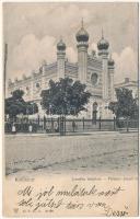 1907 Kolozsvár, Cluj; izraelita templom, zsinagóga / synagogue (Rb)