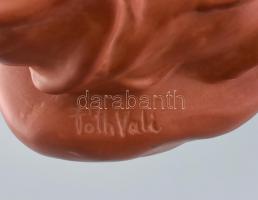 Tóth Valéria (1943- ): Lány . Jelzett, hibátlan, m: 27 cm