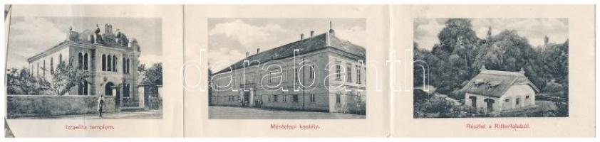 1912 Kisbér, Római katolikus templom, Báró Wenckheim Béla emlékszobra, Állami nagyvendéglő. Szecessz...
