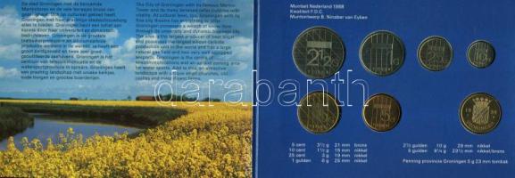 Hollandia 1988. 5c-5G 6klf db + zseton forgalmi sor, "FDC" szettben T:BU