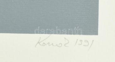 Konok Tamás (1930-2020): Dinamikus struktúrák, 1991. Szitanyomat, papír, jelzett. Számozott: 21/40. ...