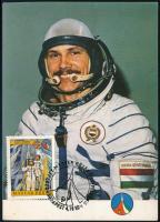 Farkas Bertalan magyar űrhajós aláírása Interkozmosz alkalmi borítékon + képeslap / autograph signat...