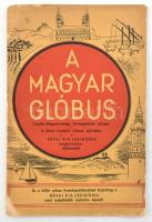 cca 1930-1940 A magyar glóbus, Csonka-Magyarország vármegyéinek atlasza, A Révai Irodalmi Intézet ajándéka a Révai Kis Lexikona megjelenése alkalmából. Bp., é.n., Révai, 4 p.+7 t. Sérült papírkötésben