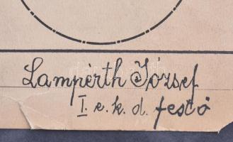 Nemes Lampérth József (1891-1924): Geometrikus formák, 1909-10 körül. Tus, papír, jelzett: Lampérth ...