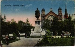 1918 Miskolc, Szemere szobor, zsinagóga. Orosz Ferenc kiadása (kopott sarkak / worn corners)